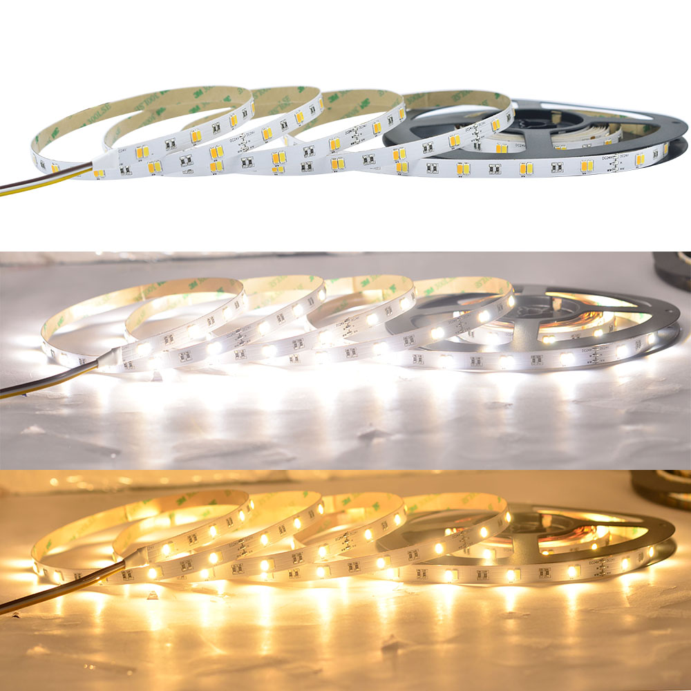 DC24V 5630SMD 300LEDs Pure White+Warm White CCT Flexible LED Strip Lights DC24V 5630SMD 300LEDs Pure White+Warm White CCT Flexible LED Strip Lights